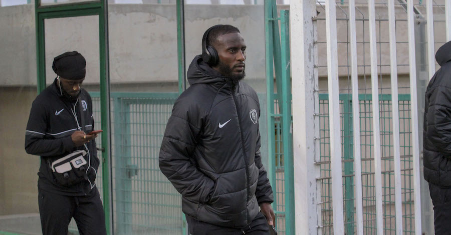 Photo de Zakari Souleymane entrant sur le terrain face au FC Sète