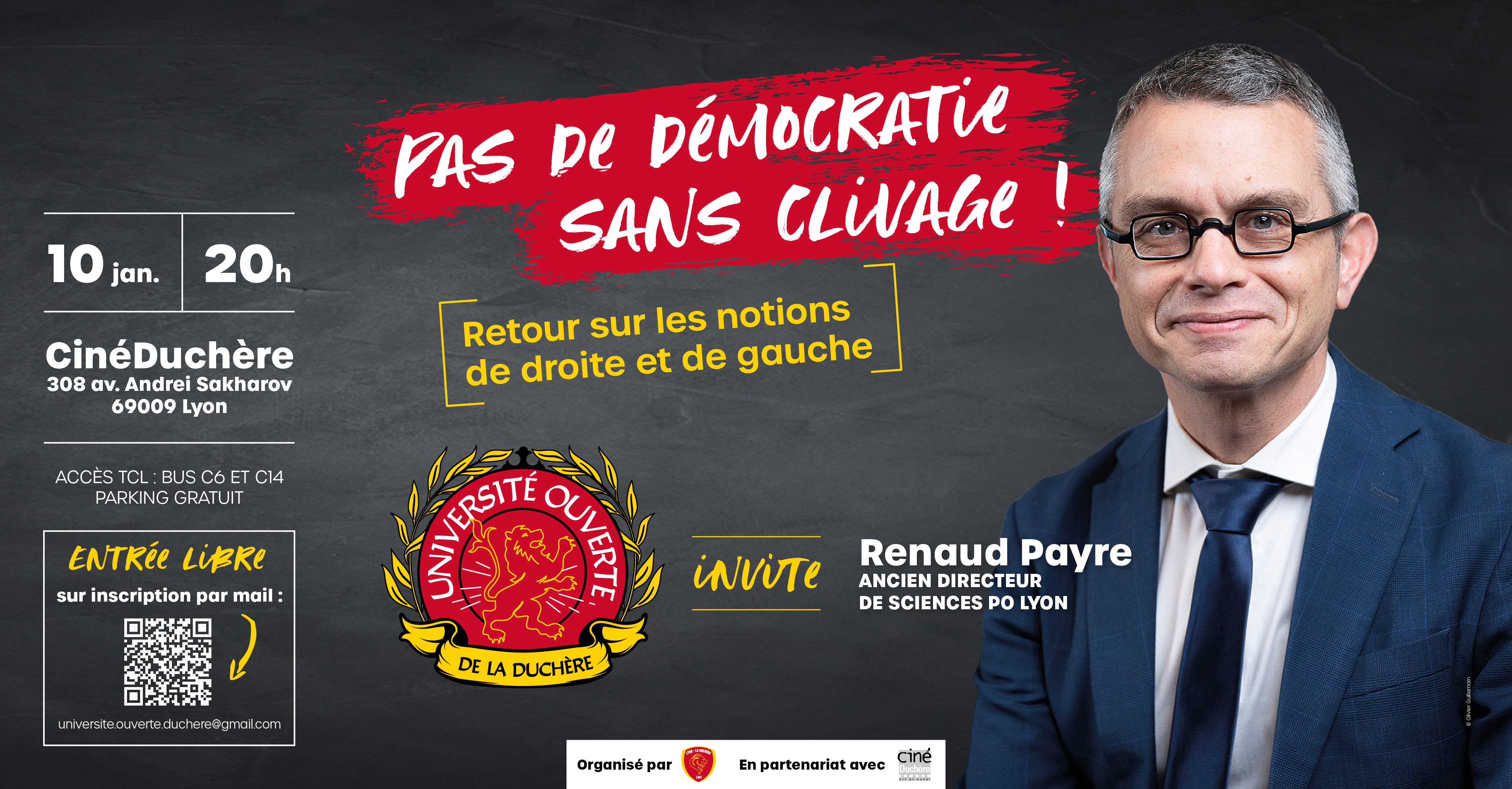 Affiche de la conférence donnée par Renaud Payre.